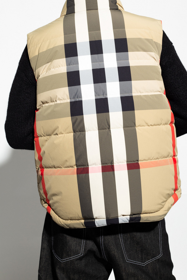 トップス Burberry Reversible Check Poly Vest Burberry Reversible Check Poly Vest